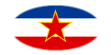 Drapeau Yougoslavie en vignette ovale