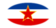 Drapeau Yougoslavie en vignette ovale