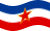 Drapeau Yougoslavie flottant statique