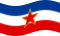 Drapeau Yougoslavie flottant statique