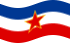 Drapeau Yougoslavie flottant statique