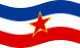 Drapeau Yougoslavie flottant statique