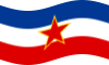 Drapeau Yougoslavie flottant statique