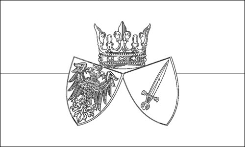 Contour du drapeau Essen à colorier