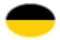 Drapeau Saxe (province prussienne) en vignette ovale